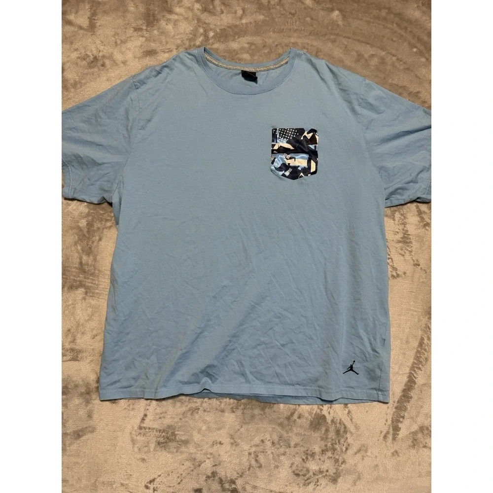 Air Jordan Worldwide Shirt Mens 3XL Blue Pocket Tee Nike